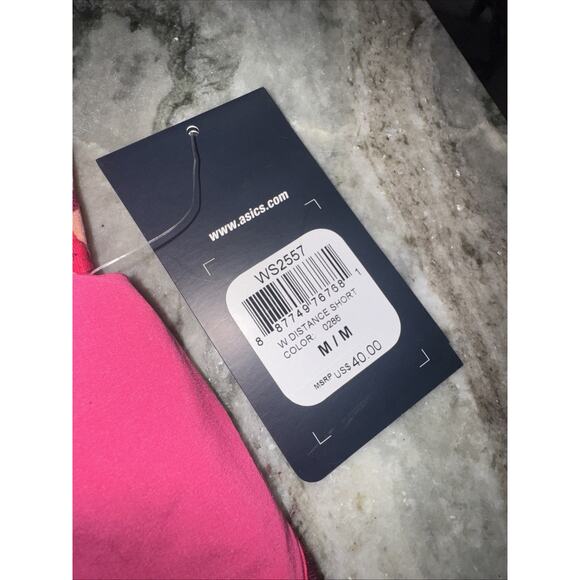 $40 Asics Women's Lined Running Shorts - Pink - Medium - New With Tags (R6) - Picture 2 of 4